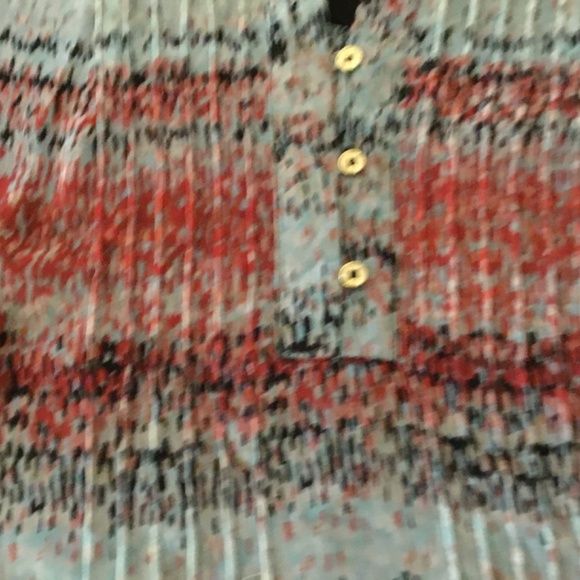 Calvin Klein Boho Blouse Sheer Henley with Pin Tucks in front Sz XL - Picture 11 of 13